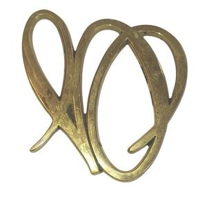 Vintage The Greenbrier Cipher Brass Trivet 1950 Hotel Memorabilia Logo Decor